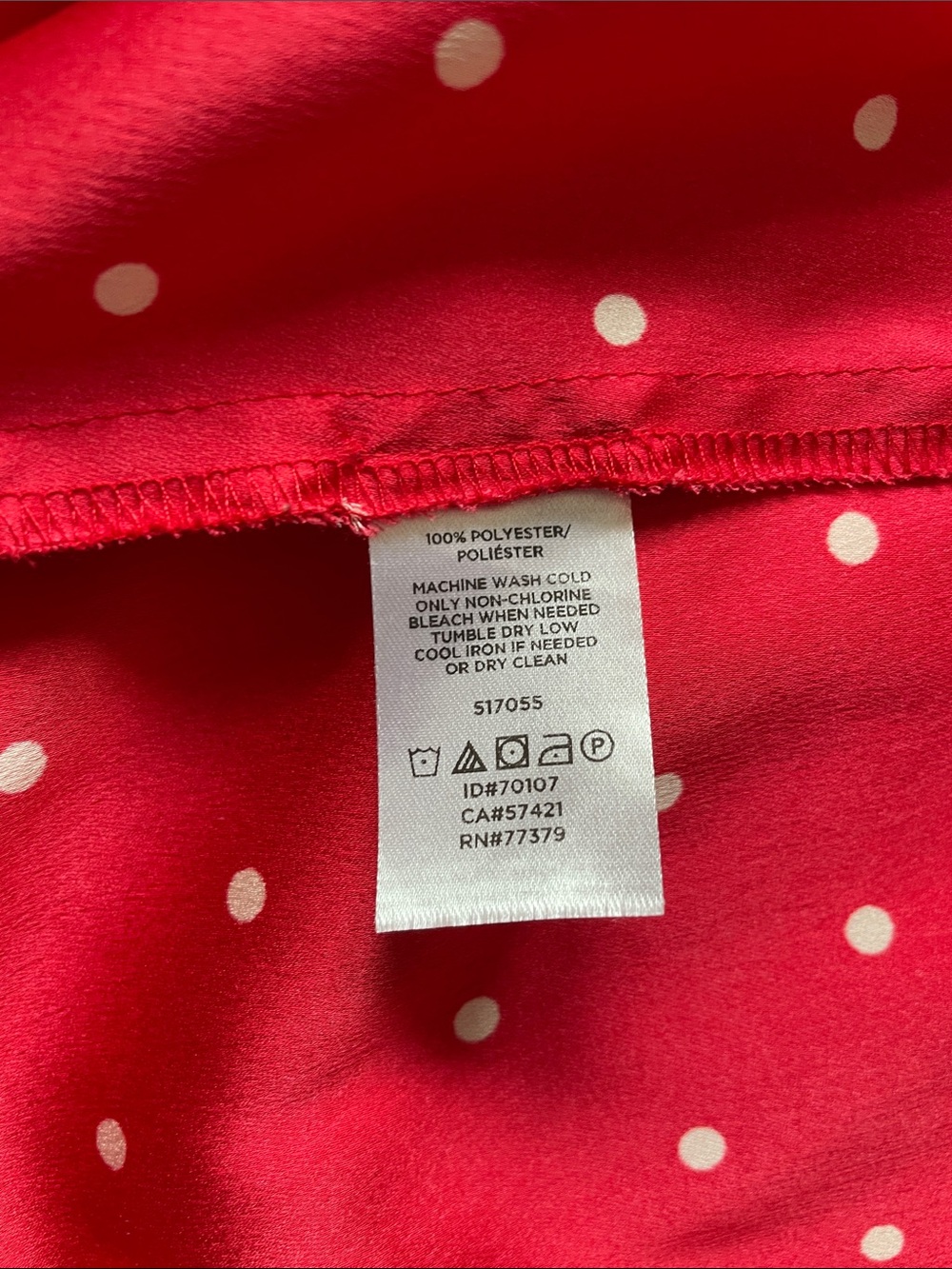 Ann Taylor Red and White Polka Dot Blouse - Picture 5 of 5